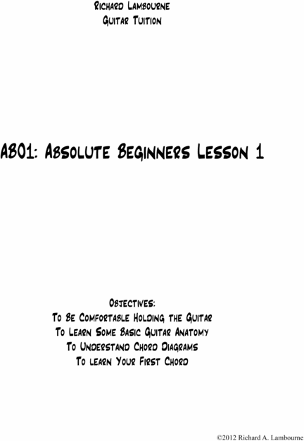 Product picture AB01: Absolute Beginners Lesson 1